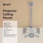 NCTS CM Series Universal Projector Ceiling Mount White - CM50100