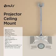 NCTS CM Series Universal Projector Ceiling Mount White - CM-100180