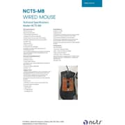 NCTS M8 Ergonomic USB Wired Mouse 2.8m Black