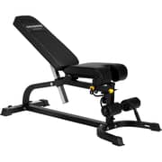 Sparnod Fitness SWB-68 Multifunction Bench, Adjustable Incline for Full Body Workout, 150 KG Capacity, Foldable Design, Steel Frame, Black