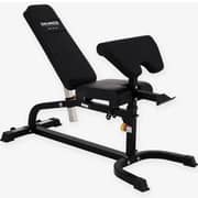 Sparnod Fitness SWB-68 Multifunction Bench, Adjustable Incline for Full Body Workout, 150 KG Capacity, Foldable Design, Steel Frame, Black