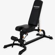 Sparnod Fitness SWB-68 Multifunction Bench, Adjustable Incline for Full Body Workout, 150 KG Capacity, Foldable Design, Steel Frame, Black