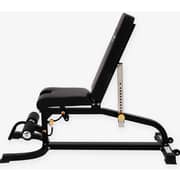 Sparnod Fitness SWB-68 Multifunction Bench, Adjustable Incline for Full Body Workout, 150 KG Capacity, Foldable Design, Steel Frame, Black
