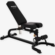 Sparnod Fitness SWB-68 Multifunction Bench, Adjustable Incline for Full Body Workout, 150 KG Capacity, Foldable Design, Steel Frame, Black