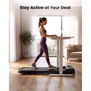 Sparnod Fitness x Saqr Fitness Walking Pad Treadmill SF-1003S with Handlebar, 1–10 km/h Speed Shock-Absorption Running Surface, LED Display, Phone & Tablet Holder, for Home & Office Use, 90 kg Max User Weight