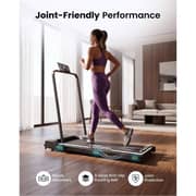 Sparnod Fitness x Saqr Fitness Walking Pad Treadmill SF-1003S with Handlebar, 1–10 km/h Speed Shock-Absorption Running Surface, LED Display, Phone & Tablet Holder, for Home & Office Use, 90 kg Max User Weight
