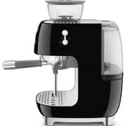 Smeg 50's Style Manual Coffee Machine with Grinder - EGF03BLUK + Electric Kettle - KLF04BLUK
