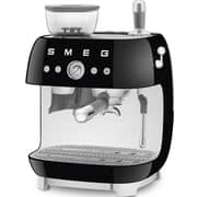 Smeg 50's Style Manual Coffee Machine with Grinder - EGF03BLUK + Electric Kettle - KLF04BLUK