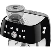 Smeg 50's Style Manual Coffee Machine with Grinder - EGF03BLUK + Electric Kettle - KLF04BLUK