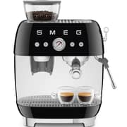 Smeg 50's Style Manual Coffee Machine with Grinder - EGF03BLUK + Electric Kettle - KLF04BLUK