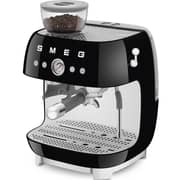Smeg 50's Style Manual Coffee Machine with Grinder - EGF03BLUK + Electric Kettle - KLF04BLUK