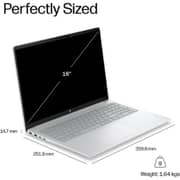 HP OmniBook 3 (2026) Laptop - 3rd Series / Intel Core Ultra 7-355 / 16inch 2K / 512GB SSD / 16GB RAM / Shared Intel Graphics / Windows 11 Home / English & Arabic Keyboard / Gracier Silver / Middle East Version - [16-BS0007NE]
