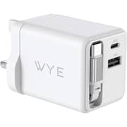 WYE Dual Port GaN Wall Charger With Cable White - Y-PA21