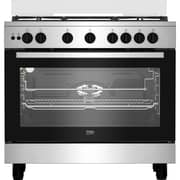 Beko 90cm Freestanding Gas Cooker, Fan-Assisted Oven – Stainless Steel | BGGR 11215 GX2