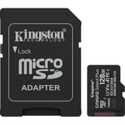Kingston Canvas Select Plus MicroSD Memory Card With Adapter 128GB Black - SDCS3/128GB