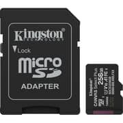 Kingston Canvas Select Plus MicroSD Memory Card With Adapter 256GB Black - SDCS3/256GB