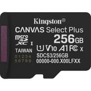 Kingston Canvas Select Plus MicroSD Memory Card With Adapter 256GB Black - SDCS3/256GB