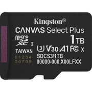 Kingston Canvas Select Plus MicroSD Memory Card With Adapter 1TB Black - SDCS3/1TB