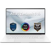 Asus Zenbook S 16 (2026) Laptop - AMD Ryzen AI 9-465 / 16inch 3K / 1TB SSD / 24GB RAM / Shared AMD Radeon Graphics / Windows 11 Home / English & Arabic Keyboard / Scandinavian White / Middle East Version - [UM5606GA-SS487W]