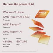 Asus Zenbook 14 (2026) Laptop - AMD Ryzen AI 5-430 / 14inch WUXGA / 512GB SSD / 16GB RAM / Shared AMD Radeon Graphics / Windows 11 Home / English & Arabic Keyboard / Jade Black / Middle East Version - [UM3406GA-QD035W]