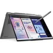 Lenovo Yoga 7 14ILL10 2-in-1 Convertible (2026) Copilot+ PC - 2nd Series / Intel Core Ultra 7-256V / 14inch WUXGA / 1TB SSD / 16GB RAM / Shared Intel Arc 140V / Windows 11 Home / English & Arabic Keyboard / Luna Grey / Middle East Version - [83JQ004UAD]