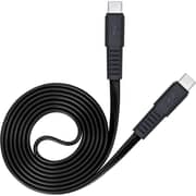 Rivacase BK12 Flat USB-C To USB-C Cable 1.2m Black - PS6005