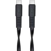 Rivacase BK12 Flat USB-C To USB-C Cable 1.2m Black - PS6005