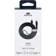 Rivacase BK12 Flat USB-C To USB-C Cable 1.2m Black - PS6005