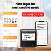 Niimbot B3S Portable Thermal Label Maker Printer - 1AE1223240D