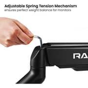 Ransor Hecaton V2 Singal Monitor Arm Black - RNSR-ARM-HV21S-01