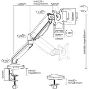 Ransor Hecaton V2 Singal Monitor Arm Black - RNSR-ARM-HV21S-01