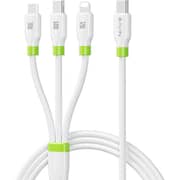 Bavin Silicone USB-C To 3-in-1 Cable 1.2m White - CB412