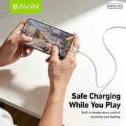 Bavin Silicone USB-C To 5-in-1 Cable 1.2m White - CB412