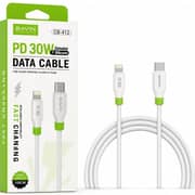 Bavin Silicone USB-C To Lightning Cable 1m White - CB-412