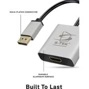 S-Tek 4K Display Port To HDMI Adpater Silver