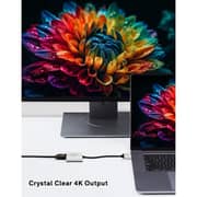 S-Tek 4K Display Port To HDMI Adpater Silver