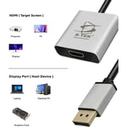 S-Tek 4K Display Port To HDMI Adpater Silver