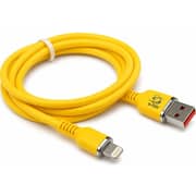 S-Tek Rewindable USB to Lightning Cable 1m Yellow