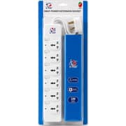 S-Tek 6 Way 3m Surge Protector
