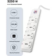 S-Tek 4 Way 3m Surge Protector 3250W