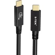 S-Tek Rewindable Thunderbolt 4 Cable 1m Black