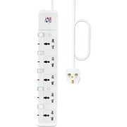 S-Tek 5 Way 3m Surge Protector 3250W