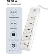 S-Tek 5 Way 3m Surge Protector 3250W