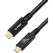 S-Tek Rewindable Thunderbolt 4 Cable 0.5m Black