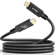 S-Tek Rewindable Thunderbolt 4 Cable 0.5m Black
