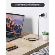S-Tek Rewindable Thunderbolt 4 Cable 0.5m Black