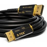 S-Tek 8K DisplayPort Male to Male Fiber Cable 10m Black