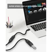 S-Tek USB 3.0 Type-A to Extension With Booster Printer Cable 5m Black