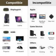 S-Tek 8K DisplayPort Male to HDMI Male Cable 10m Black