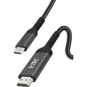 S-Tek Braided Type-C to HDMI Cable 2m Grey/Black